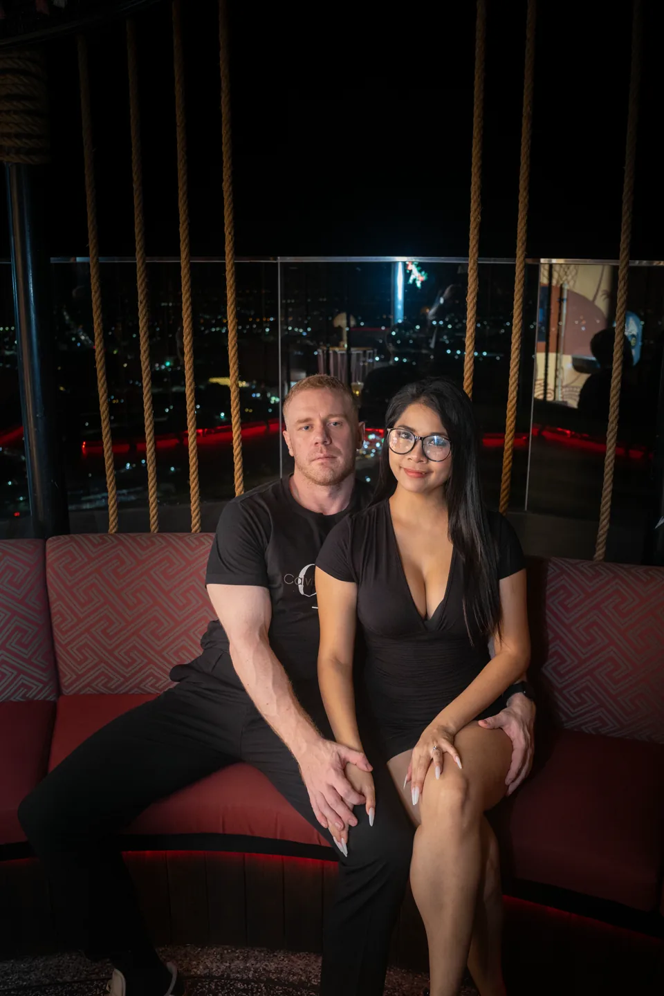 Tim and Paemi on an evening out in Pattaya